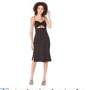 BCBG Cutout Midi Dress Black | XXS | NWT